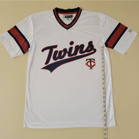 Genuine Merchandise MLB Minnesota Twins White V-neck Short Sleeve Tee - Picture 5 of 11